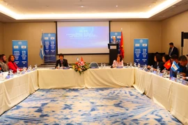 Nguyen Ngoc Tuan, vicesecretario del Comité del Partido Comunista de Hanoi y presidente del Consejo Popular municipal, interviene en la “Conferencia de Promoción de Inversiones, Comercio y Turismo Hanoi - Argentina 2024”. (Fuente: VNA)
