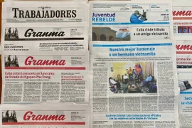 El diario Granma, órgano oficial del Comité Central del Partido Comunista de Cuba, dedica espacio a conmemoración del secretario general Nguyen Phu Trong. (Fuente: VNA)