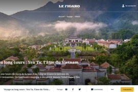 Montaña sagrada de Yen Tu en el diario Le Figaro. (Fotografía: Nhan Dan)