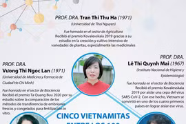 Cinco vietnamitas figuran entre los 100 científicos de Asia