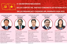 41 secretarios reelegidos de los comités del Partido Comunista de Vietnam