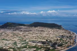 Maravillosa belleza de isla de Ly Son desde arriba