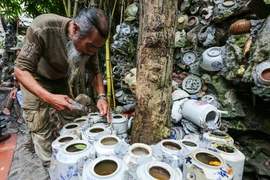 El “loco” señor Truong y la vivienda hecha de cerámica antigua única en provincia vietnamita de Vinh Phuc