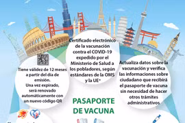 Informaciones sobre el pasaporte de vacuna de Vietnam