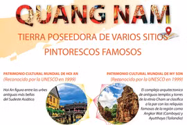 Provincia vietnamita de Quang Nam, tierra poseedora de varios sitios pintorescos famosos 