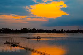 Belleza de final de temporada flotante en provincia vietnamita de Hau Giang