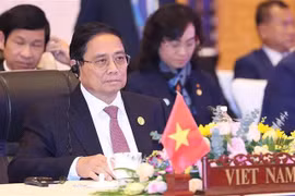 El primer ministro vietnamita, Pham Minh Chinh, en la décima Cumbre de la Estrategia de Cooperación Económica Ayeyawady - Chao Phraya - Mekong (ACMECS). (Fuente: VNA)