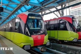 Vía ferroviaria urbana-tramo Nhon-estación de Hanoi. (Fuente:VNA)