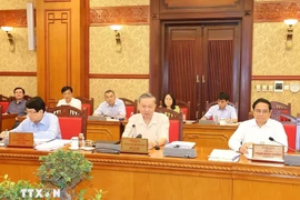 El secretario general del Partido Comunista y presidente de Vietnam, To Lam, en el evento. (Fuente: VNA)