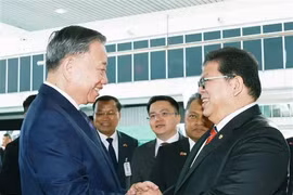 El secretario general del Comité Central del Partido Comunista de Vietnam (PCV), To Lam, se reunió con el presidente de la Cámara de Representantes de Malasia, Tan Sri Dato' Johari Bin Abdul. (Fuente: VNA)