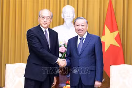 El secretario general del Partido Comunista y presidente de Vietnam, To Lam, recibió a Zhang Jun, presidente del Tribunal Popular Supremo de China. (Fuente:VNA)