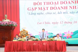 El Comité Popular de la provincia norvietnamita de Lai Chau realizó recientemente una conferencia de diálogo empresarial en 2024 (Fuente: VNA)