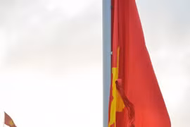 [Foto] Ceremonia de izamiento de la banda en Día de la Independencia