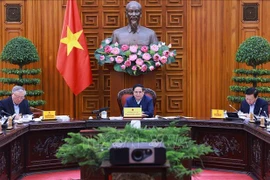 El primer ministro vietnamita, Pham Minh Chinh, preside la reunión (Fuente: VNA)