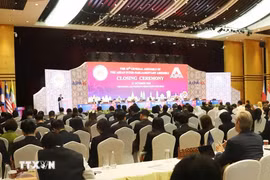 Escenario de la ceremonia de clausura de la AIPA-45 (Fuente: VNA)