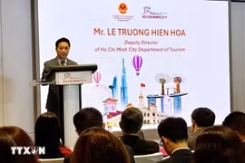 Le Truong Hien Hoa, subdirector del Departamento de Turismo municipal, habló en la cita (Fuente: VNA)