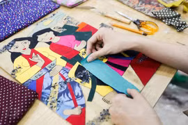 Mosaicos de tela y efectos visuales a través de las manos de artista vietnamita
