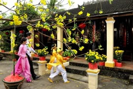 Recrean en Hanoi prácticas tradicionales en saludo a Tet 