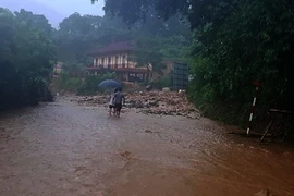 Azota tifón Wipha región norteña de Vietnam 