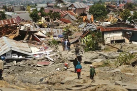 Indonesia acelera construcción de casas temporales después de la catástrofe en Palu