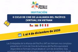 Efectúan en Vietnam II Ciclo de Cine de Alianza del Pacífico de forma virtual