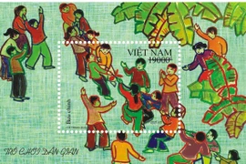 Lanza Vietnam hoja de sellos postales “Juegos populares”