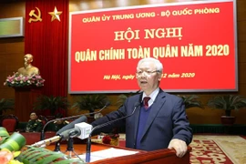 Máximo dirigente de Vietnam destaca cumplimiento de misiones de defensa en 2020