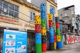 Convierten “basureros” de Hanoi en espacios artísticos
