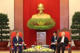 Máximo dirigente de Vietnam sostiene encuentro con primer ministro japonés