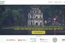 Presentan sitio web para compromisos de amantes de Hanoi con su mejoramiento ambiental 