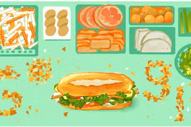 Destaca logotipo de Google sabrosos banh mi vietnamitas