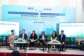 El 10 de septiembre se inauguró en Hanoi el XI Foro Empresarial Sustentable de Vietnam, cuyo tema es “Net Zero 2050: Fomentando la confianza y creando transformación” (Foto: Vietnam+)