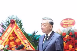 El secretario general del Partido Comunista de Vietnam, To Lam, interviene en el VII Congreso de emulación patriótica de la Asociación de Veteranos de la Guerra de Vietnam. (Foto: VNA)