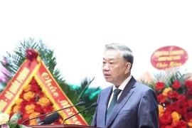 El secretario general del Partido Comunista de Vietnam, To Lam, interviene en el VII Congreso de emulación patriótica de la Asociación de Veteranos de la Guerra de Vietnam. (Foto: VNA)