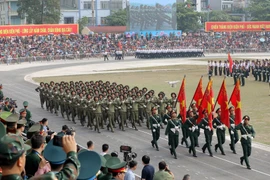 Ensayo del desfile militar. (Fuente: VNA)