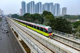 Operación piloto de la línea de metro Nhon-Hanoi. (Foto: Vietnam+)