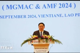 El primer ministro de Laos, Sonexay Siphandone, en el evento (Foto: VNA) 