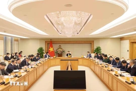 En la reunión de la sección vietnamita del Comité Intergubernamental Vietnam- Rusia, presidida por el viceprimer ministro Tran Hong Ha (Fuente: VNA) 