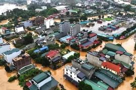 Inundaciones en Ha Giang en junio (Fuente: VNA)