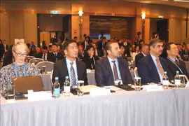 El fiscal general adjunto de la Fiscalía Suprema Popular de Vietnam, Nguyen Duy Giang, en la ceremonia de inauguración de la conferencia (Fuente: VNA) 