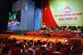 En el X Congreso Nacional del Frente de la Patria de Vietnam (Fuente: VNA)