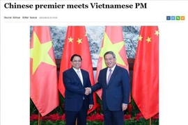 Un artículo de Xinhua sobre el premier vietnamita Pham Minh Chinh y su homólogo chino Li Qiang. 