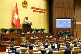 En el octavo periodo de sesiones de la Asamblea Nacional de Vietnam de la XV Legislatura (Fuente: VNA)