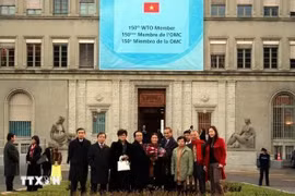 El 11 de enero de 2007, en la sede de la OMC en Ginebra, cuando Vietnam se convirtió en el miembro número 150 de la OMC (Fuente: VNA) 