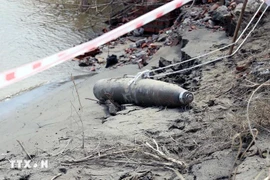 La bomba descubrida en Phu Tho (Fuente: VNA)