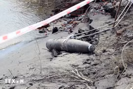 La bomba descubrida en Phu Tho (Fuente: VNA)