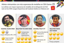  [Infografia] Atletas vietnamitas con más esperanza de medallas en SEA Games 29