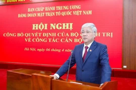 Designan nuevo secretario de Comité de Asuntos partidistas del Frente de la Patria vietnamita 