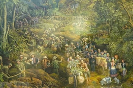 Concluida pintura panorámica sobre histórica batalla Dien Bien Phu