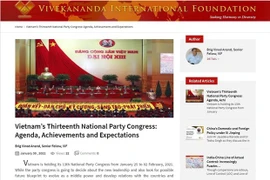 Lazos Vietnam-India seguirán desarrollándose después del XIII Congreso Nacional del PCV